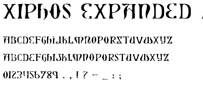 Xiphos Expanded Light font